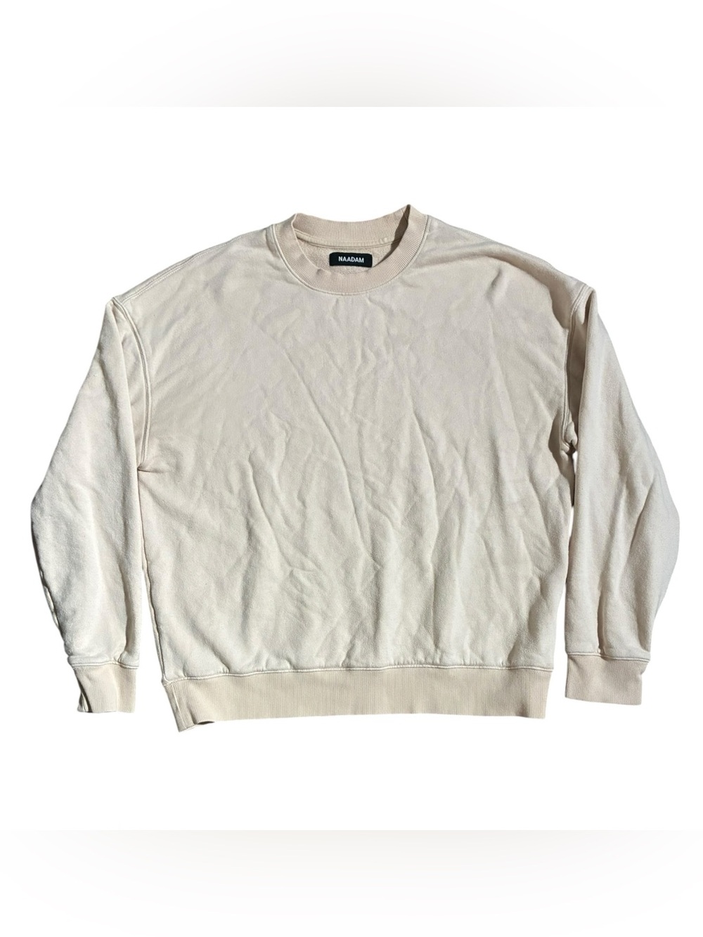 NAADAM Cotton Cashmere Oversized Sweatshirt Cream Beige